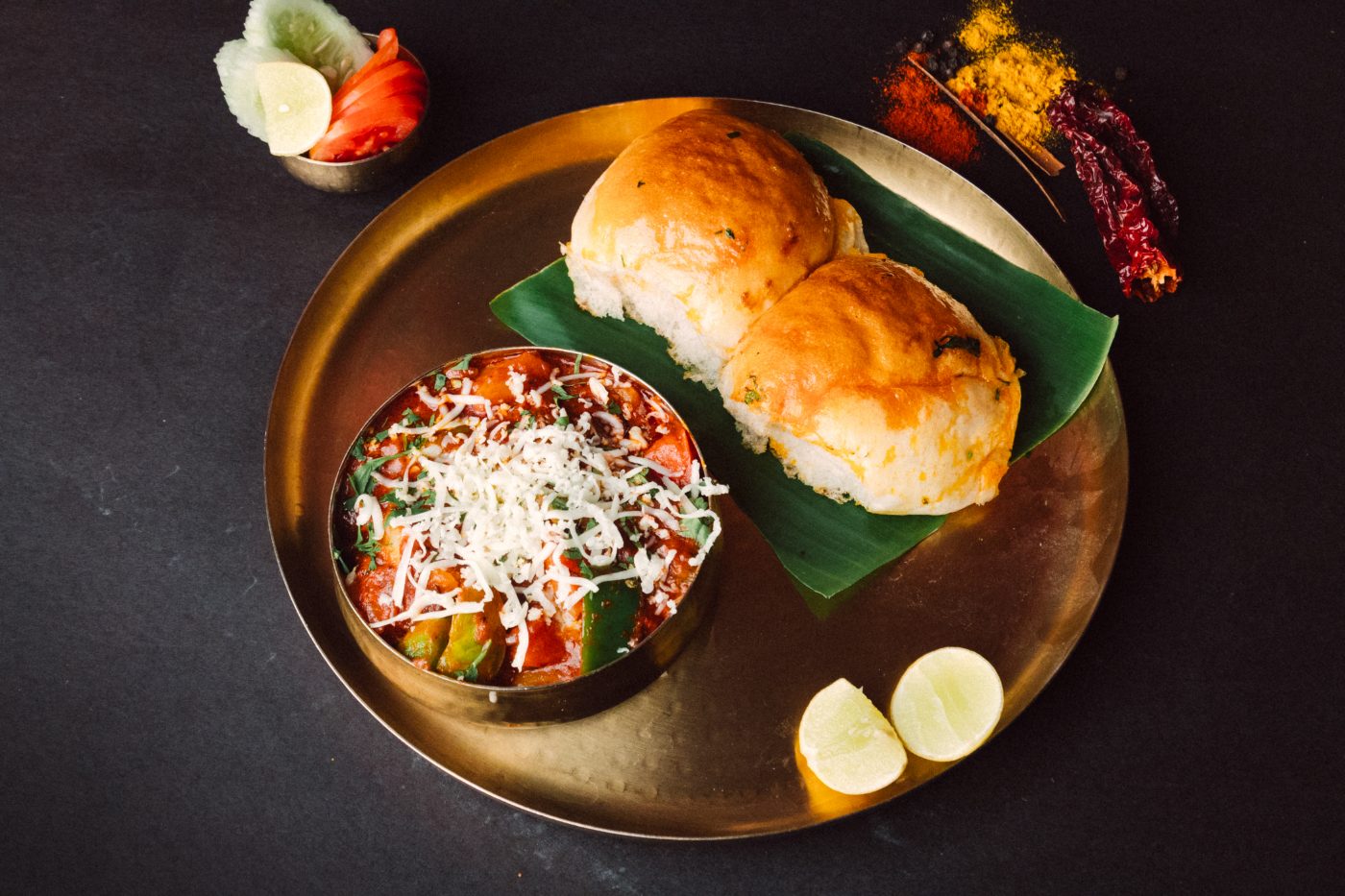 Cheese pav bhaji with buttered pav at Anantha Veg World, Mira Road